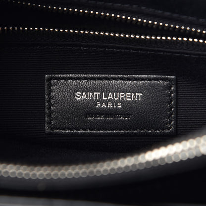 Saint Laurent Calfskin Y Quilted Monogram Small Loulou Shopper Black 8 of 11