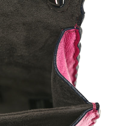 Fendi Metallic Calfskin Wonder Monster Kan I Shoulder Bag Pink Silver 8 of 14