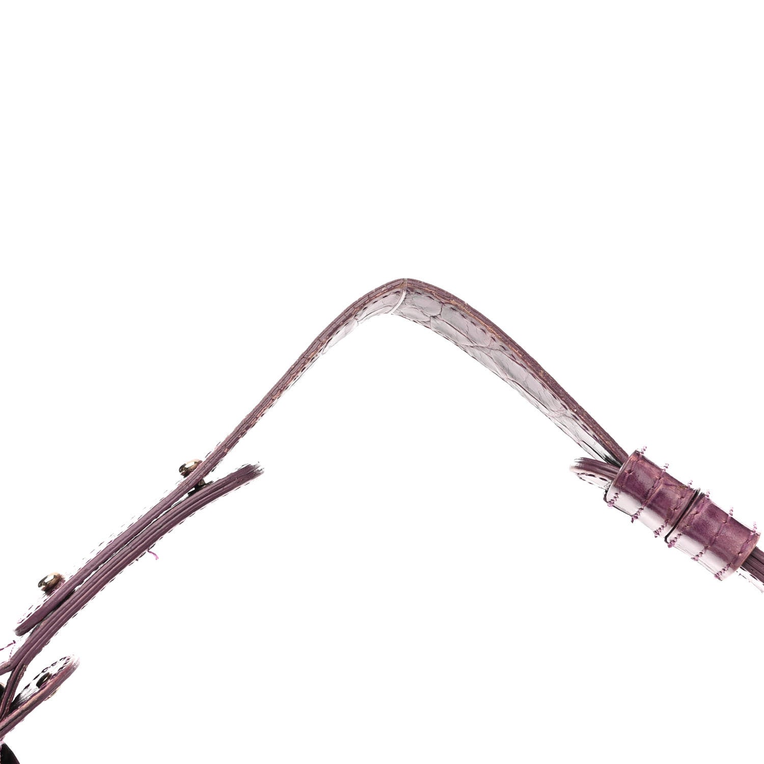 Versace Calfskin Crocodile Embossed Hobo Purple 13 of 13