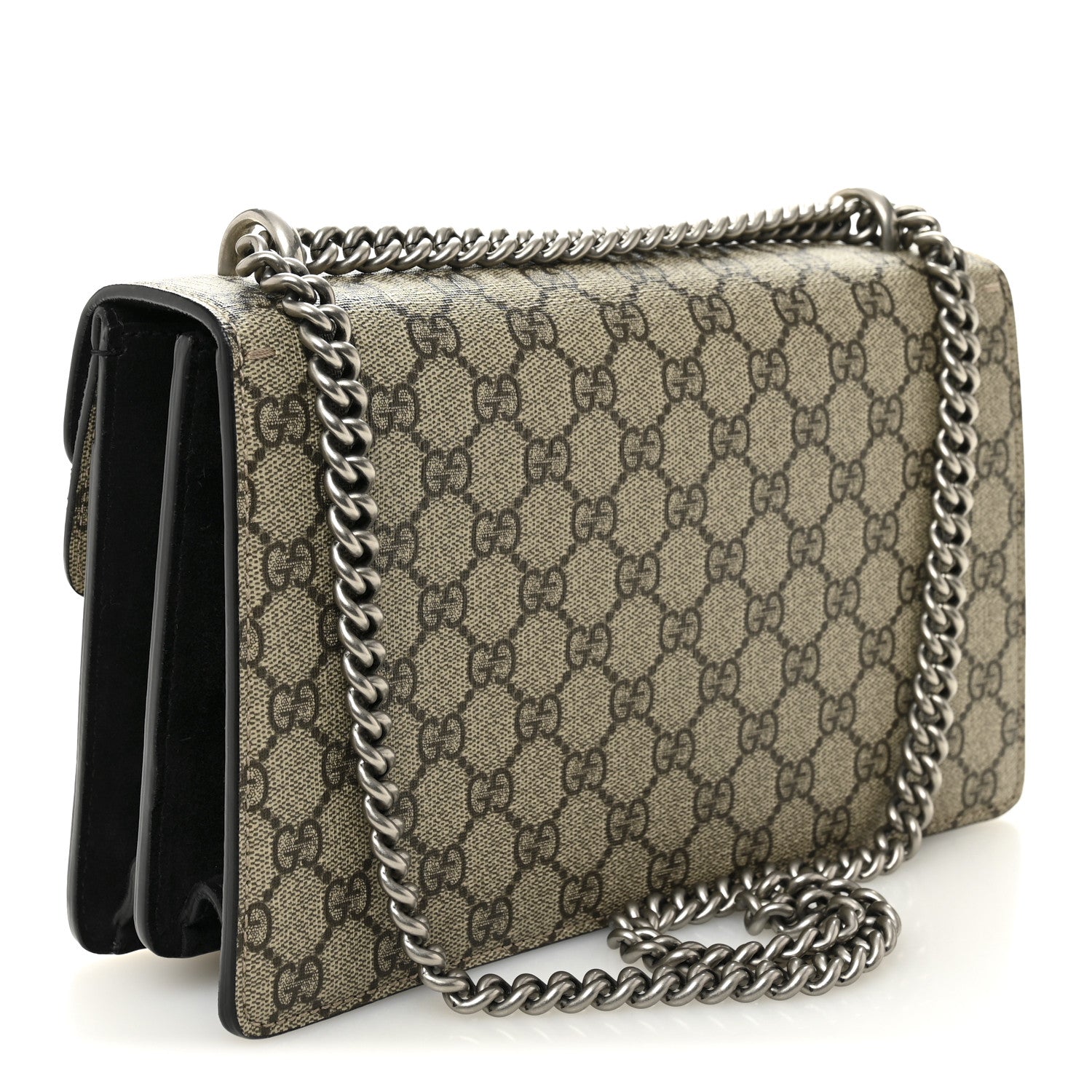 Gucci GG Supreme Monogram Small Dionysus Shoulder Bag Black 3 of 11