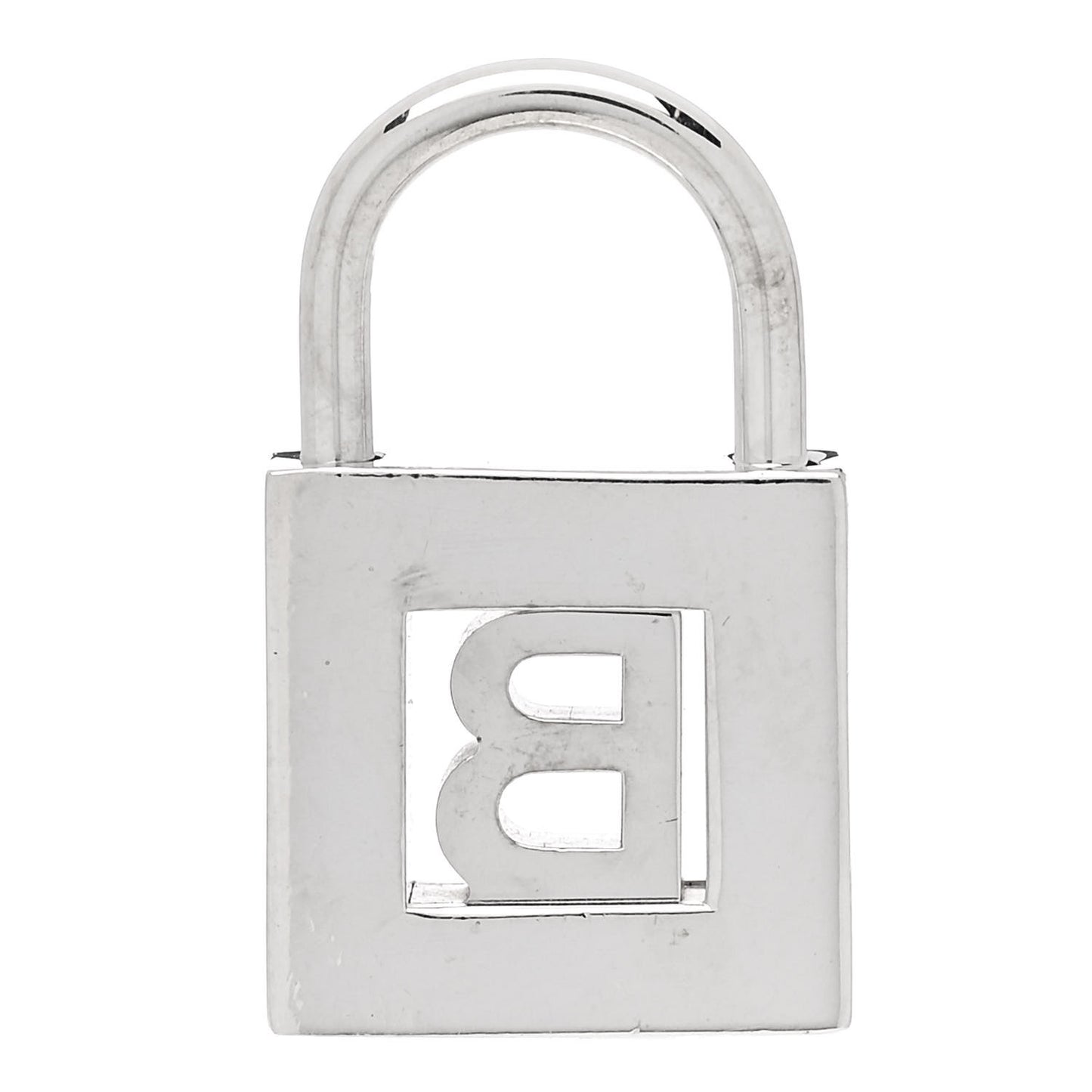 Sterling Silver Letter B Lock Charm Pendant