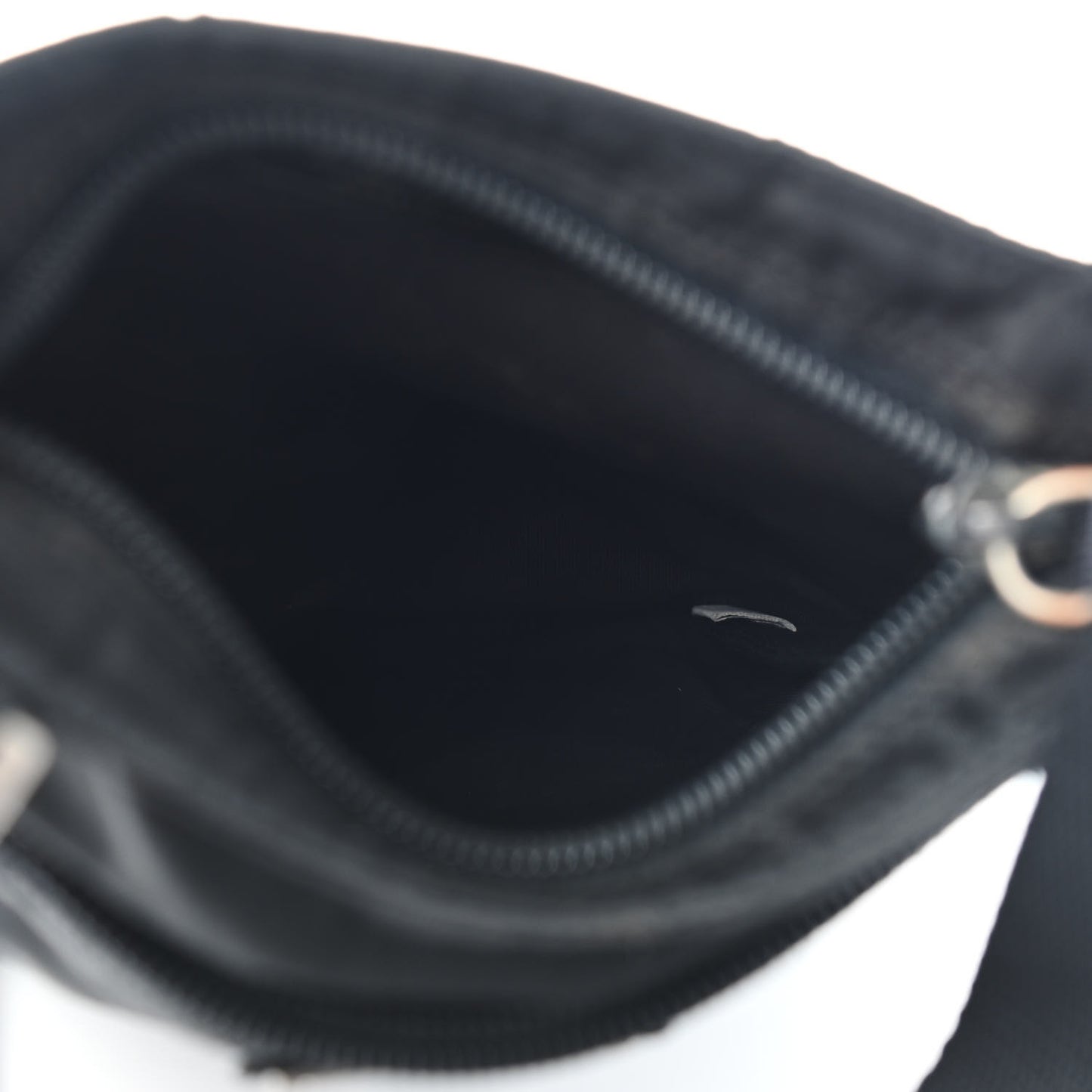 Tessuto Nylon Flat Messenger Bag Black