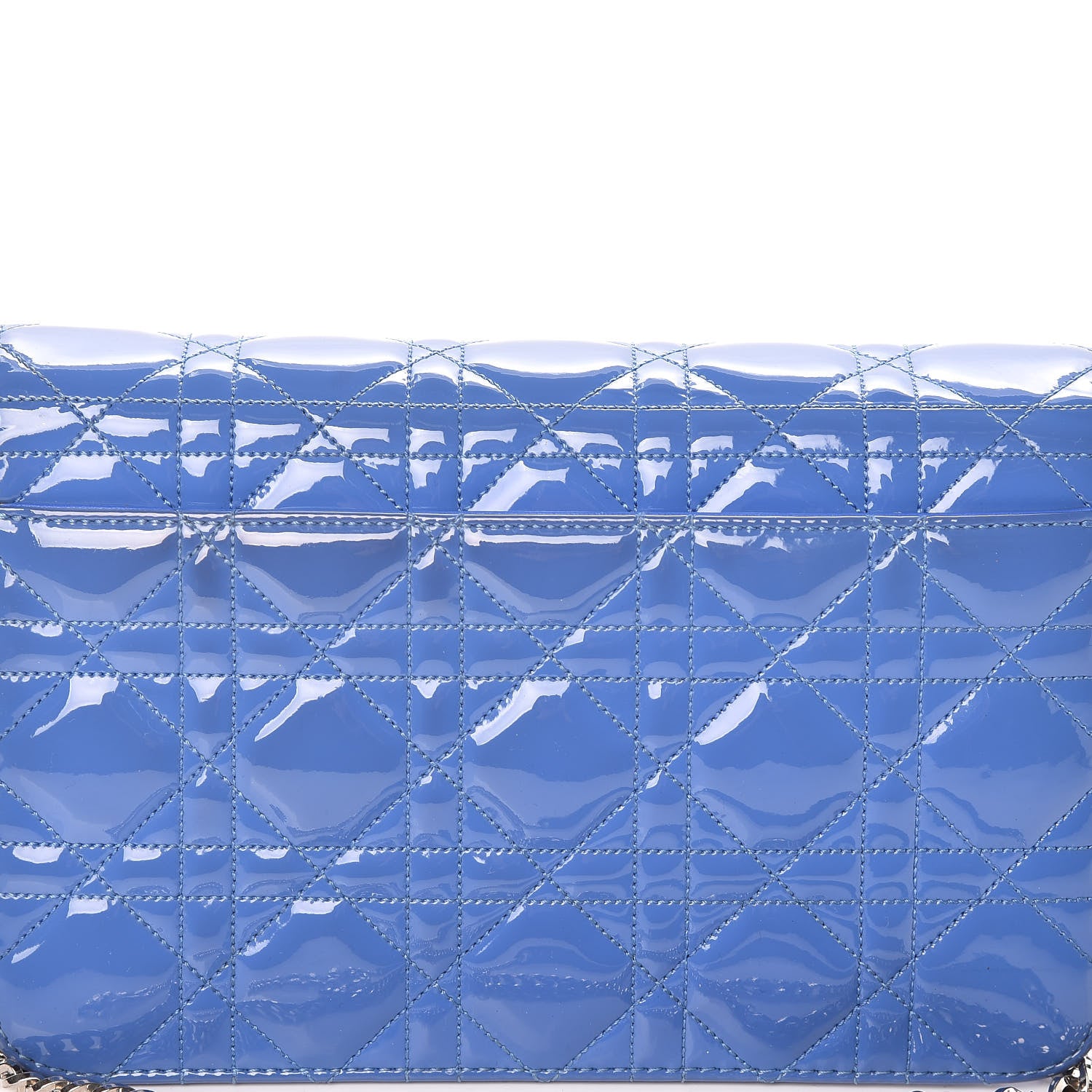 Christian Dior Patent Cannage Miss Dior Promenade Pouch Blue 11 of 13