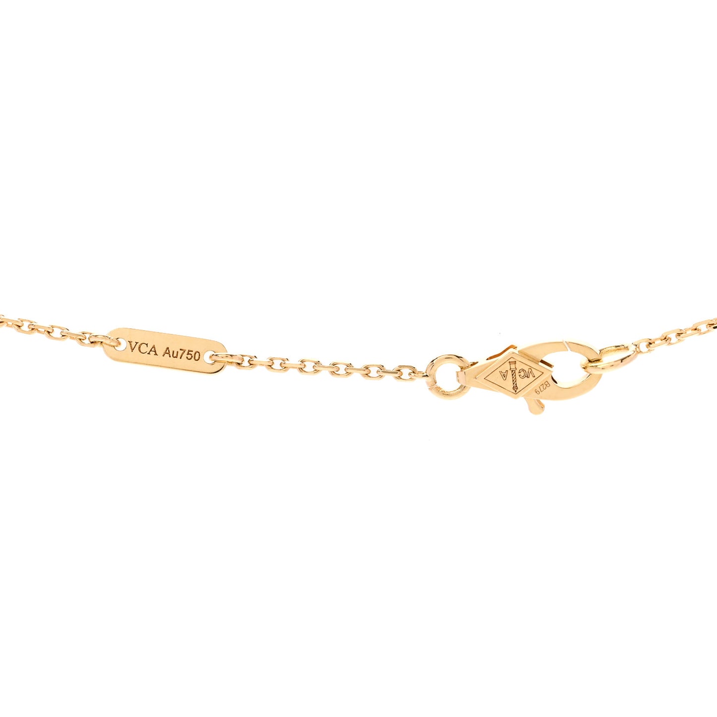 18K Yellow Gold Mother of Pearl Sweet Alhambra Pendant Necklace