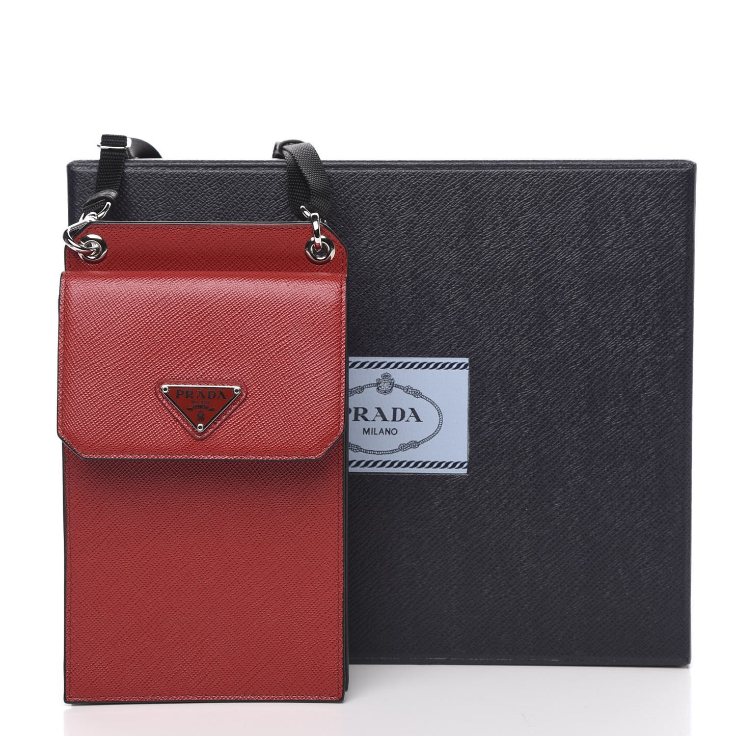 Saffiano Smartphone Case Fuoco Black