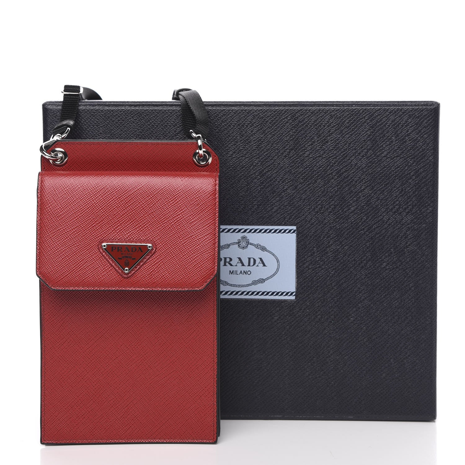 Prada Saffiano Smartphone Case Fuoco Black 9 of 9