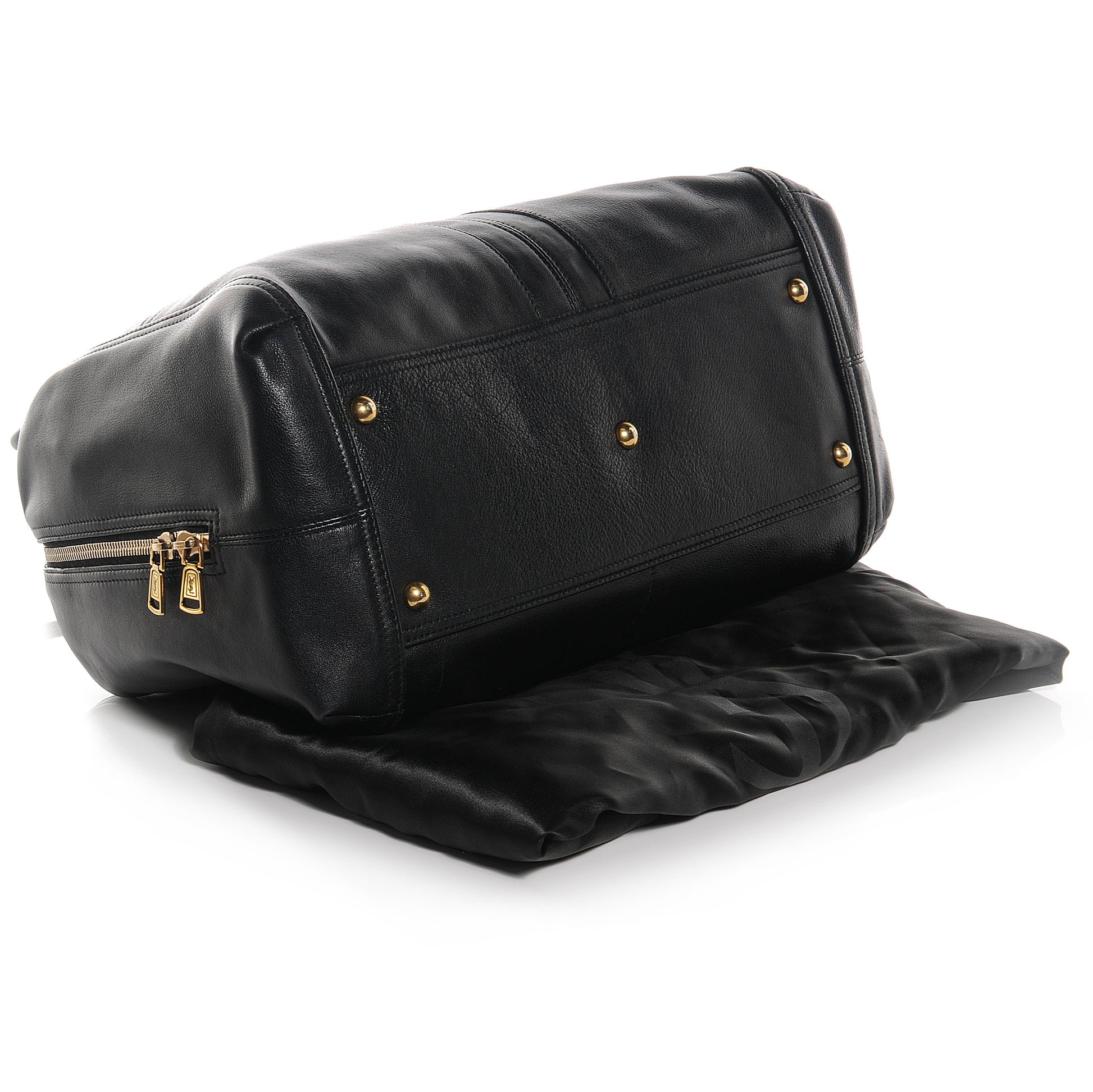 Saint Laurent Calfskin Lucky Chyc Boston Black 4 of 7