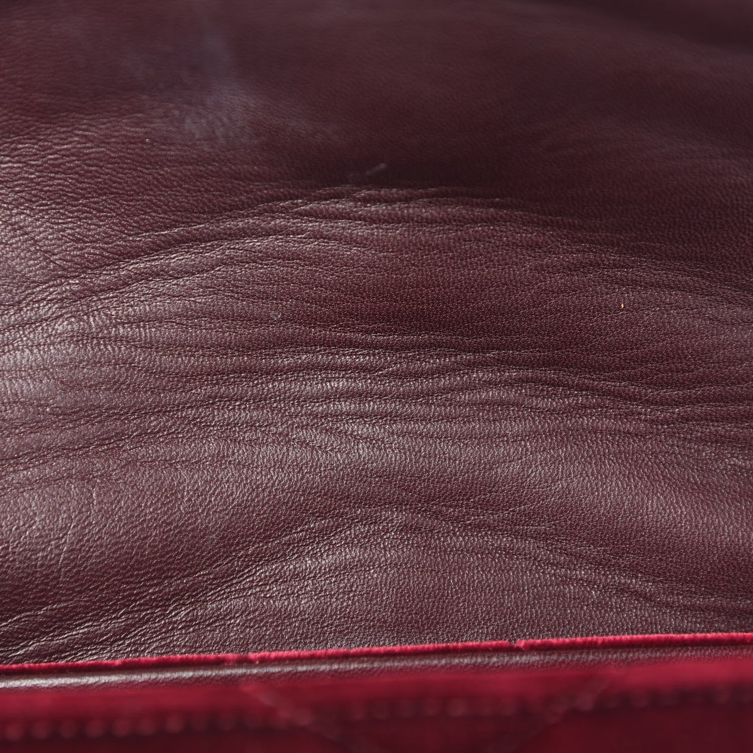Saint Laurent Velvet Y Quilted Monogram Small Loulou Chain Satchel Burgundy 9 of 11