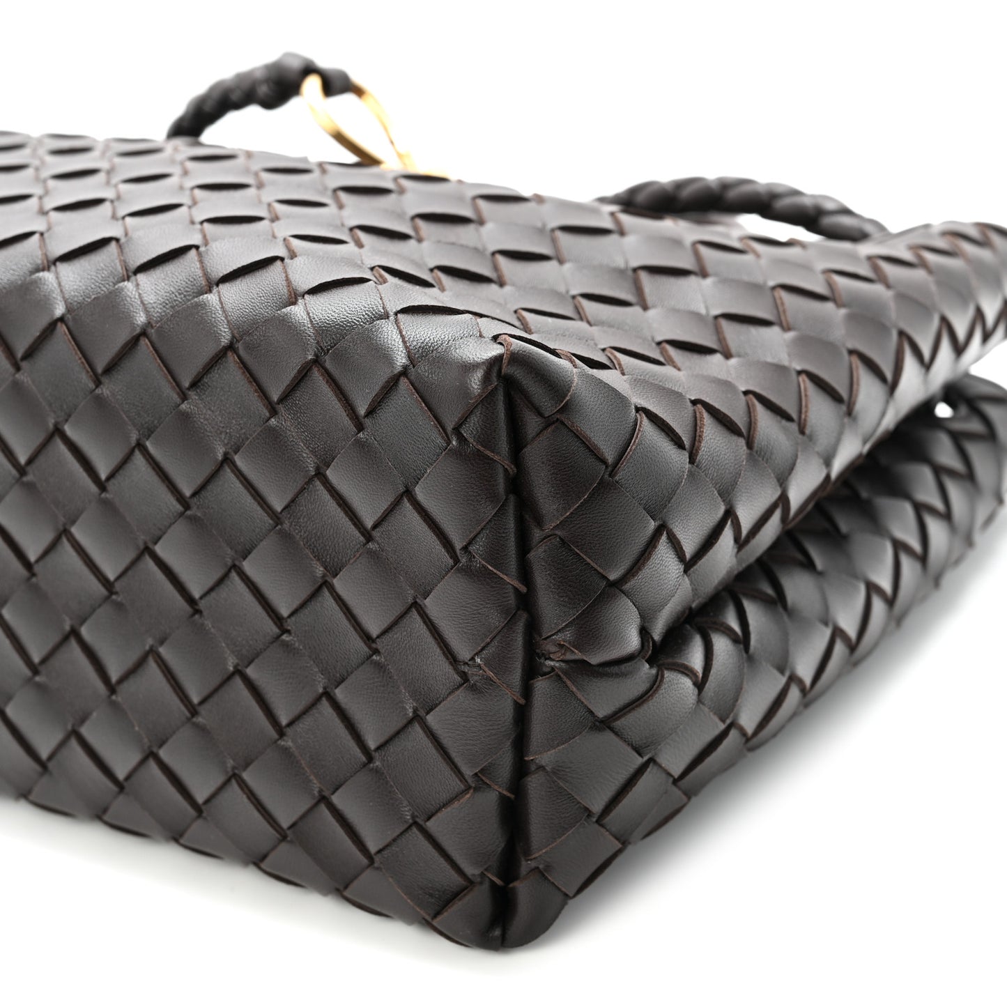 Nappa Intrecciato Medium Andiamo Shoulder Bag Fondant