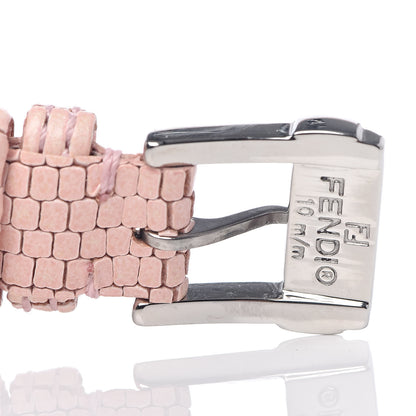 Fendi Stainless Steel Calfskin Diamond Pink Mother of Pearl 23mm Moda Quartz Watch 9 of 10