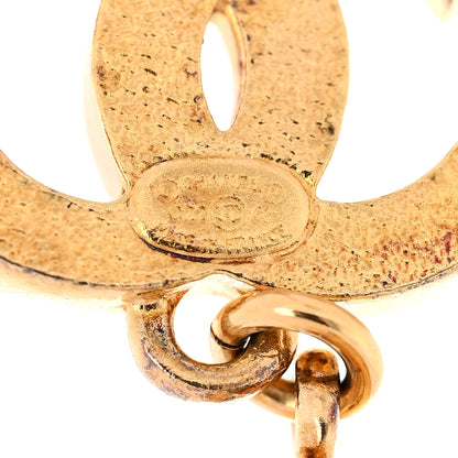 Chanel Crystal Pearl CC Drop Earrings Gold White 3 of 7