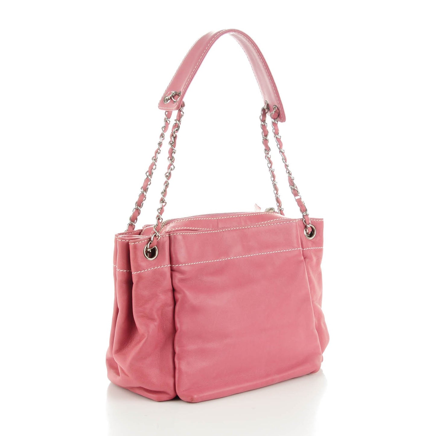 Lambskin Lax Accordion Hobo Pink