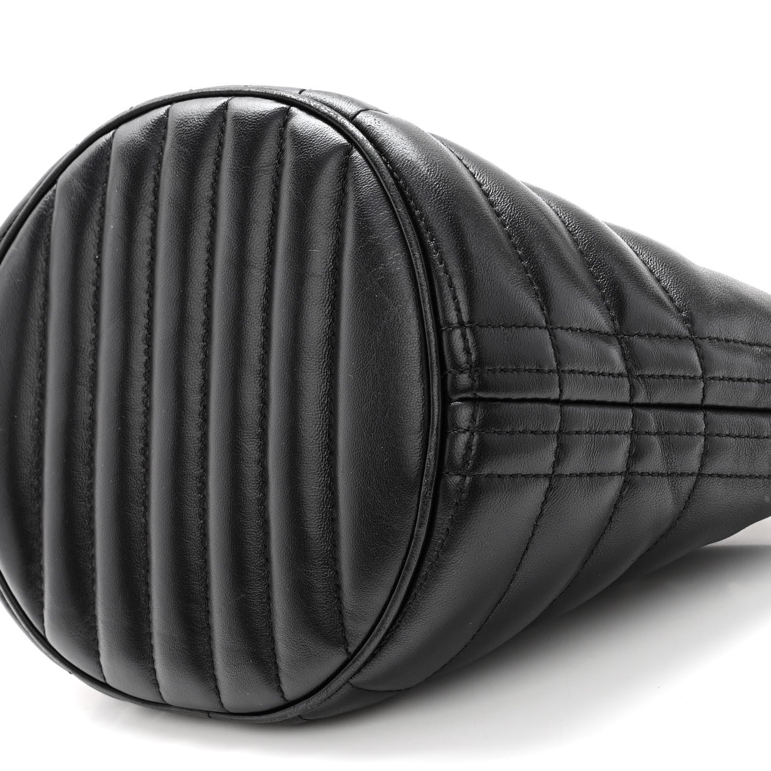 Burberry Lambskin Quilted Small Crescent Lola Bag Black 9 of 9