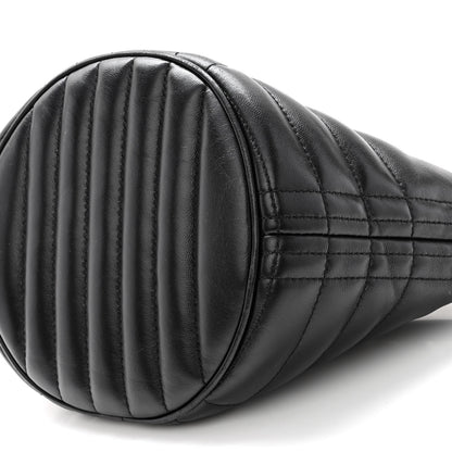 Burberry Lambskin Quilted Small Crescent Lola Bag Black 9 of 9
