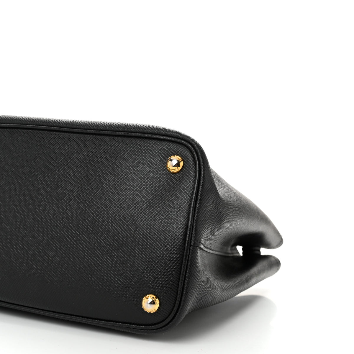 Prada Saffiano Cuir Medium Double Bag Black Fuoco 10 of 11