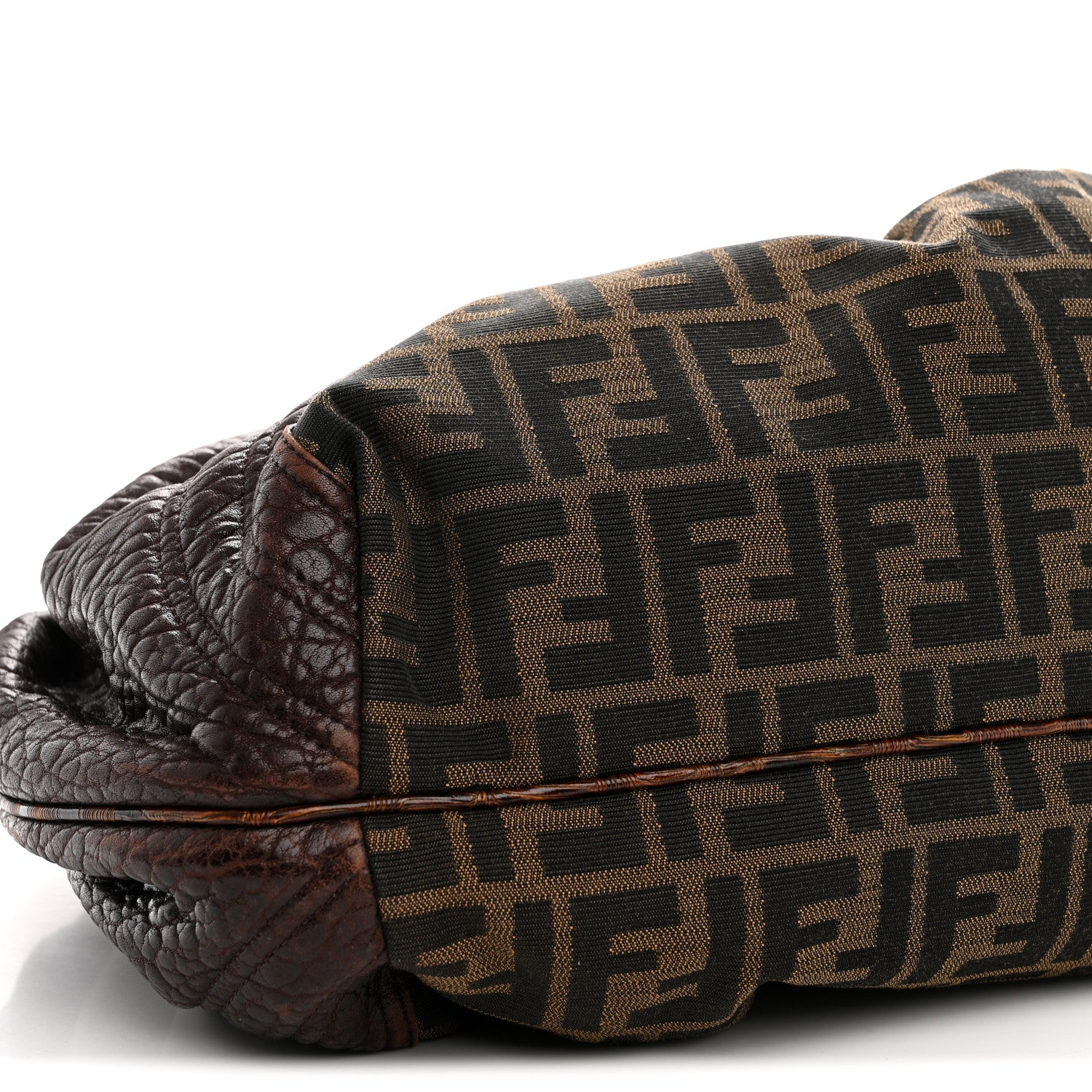 Fendi Zucca Nappa Nuvolata Vitello Tortuga Spy  Tobacco Moro 11 of 13