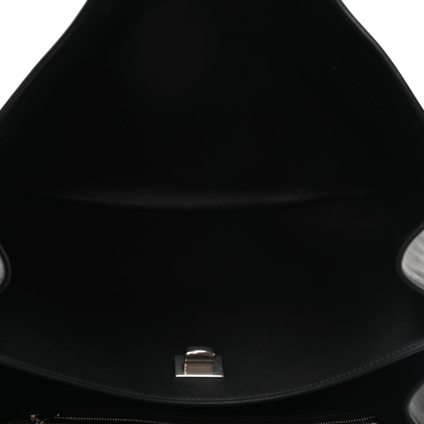 Natural Smooth Calfskin Medium Rodeo Top Handle Handbag Black Black