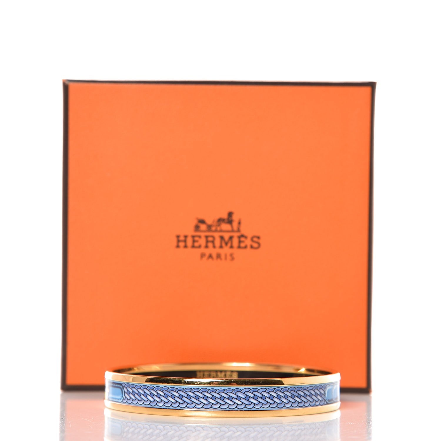 Hermes Enamel Printed Narrow Bracelet 62 5 of 5