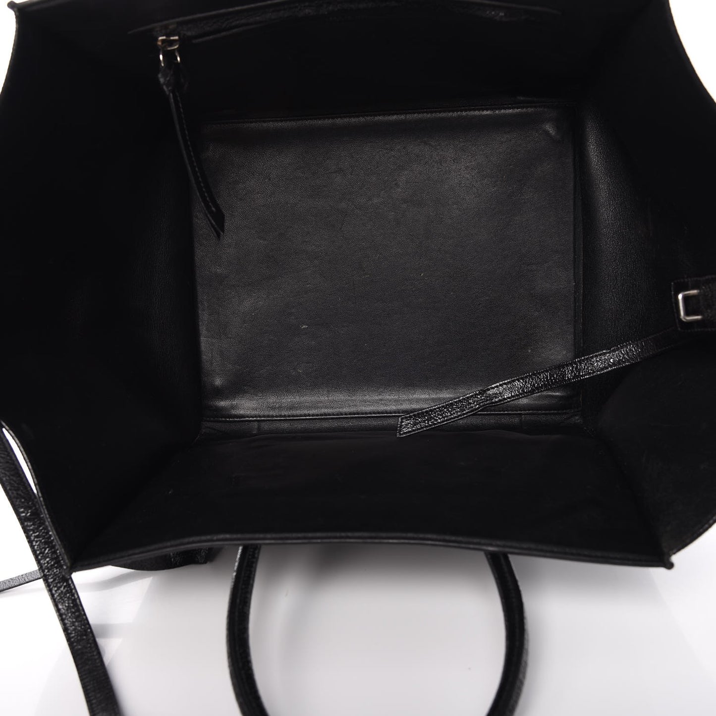Shiny Goatskin Medium Phantom Luggage Black