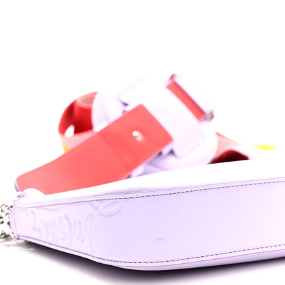 Christian Louboutin Calfskin Empire Loubila Pouch on Chain Lilac Smoke Rosy 6 of 10
