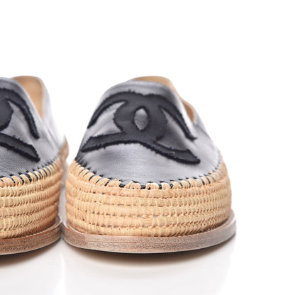 Chanel Lambskin Grosgrain CC Espadrilles 39 Black 11 of 14