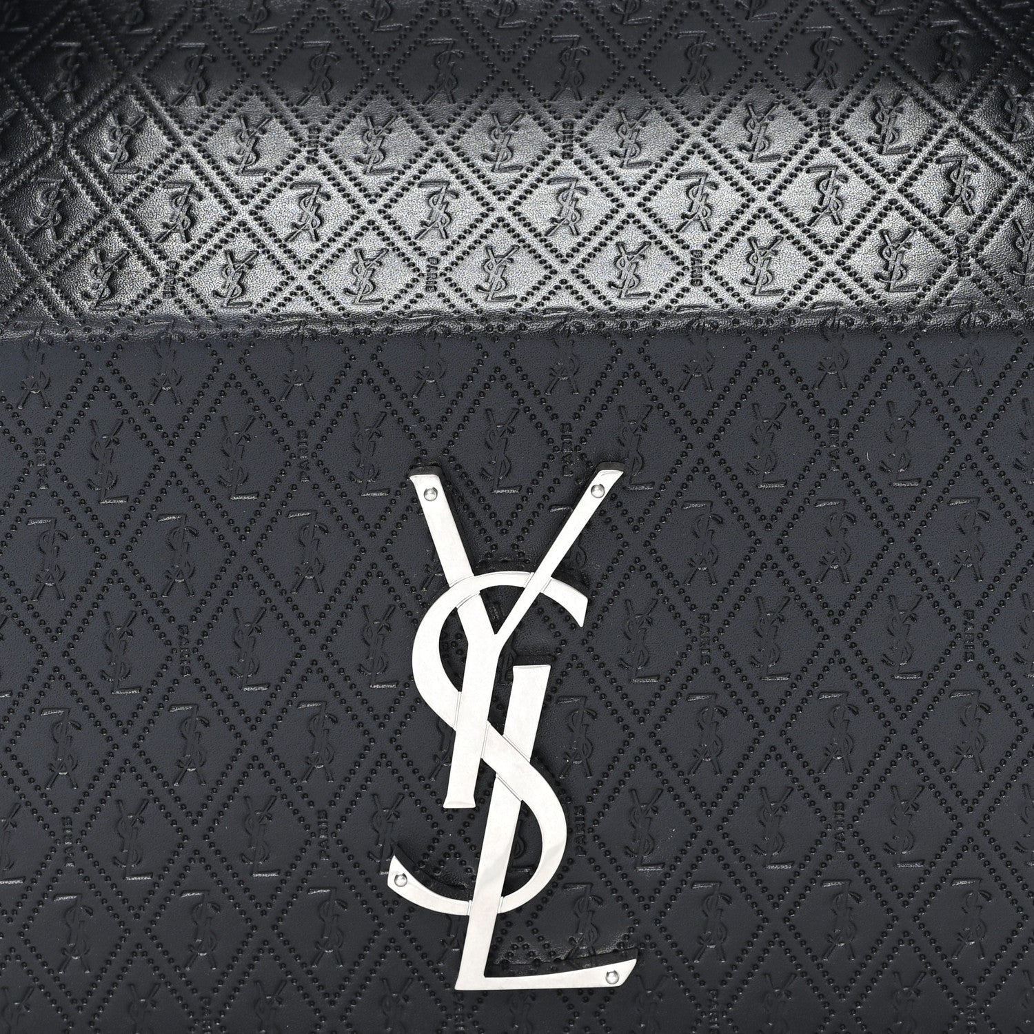 Saint Laurent Calfskin Monogram Take Away Box Black 8 of 10