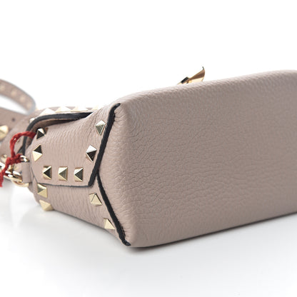 Valentino Garavani Pebbled Calfskin Mini Rockstud Crossbody Bag Poudre 7 of 8