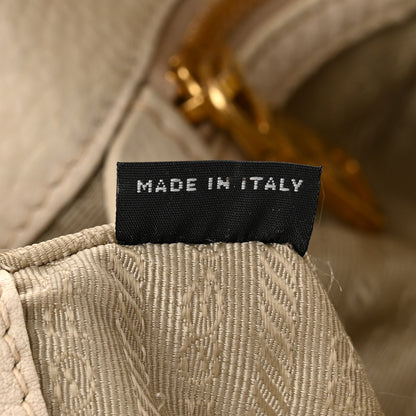 Prada Vitello Daino Side Pocket Tote Talco 7 of 21