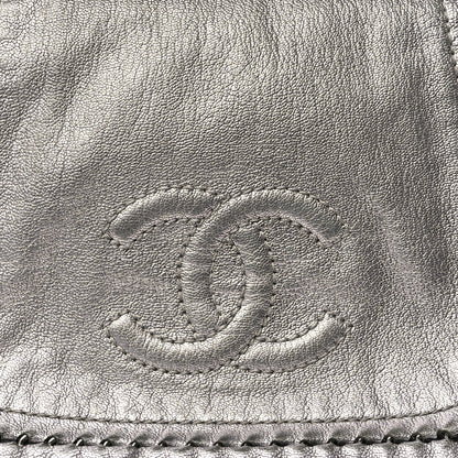 Chanel Metallic Deerskin Luxe Ligne Flap  Silver 8 of 12