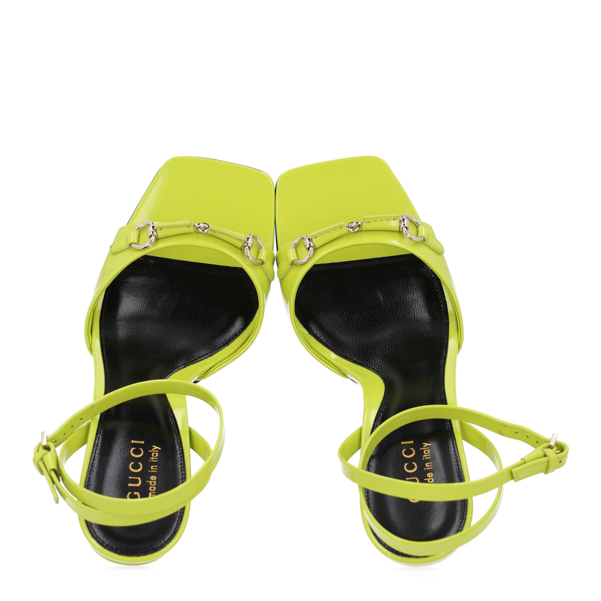 Regent Calfskin Horsebit Selene 85mm Slingback Sandals 38.5 Firefly