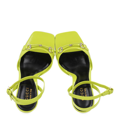 Gucci Regent Calfskin Horsebit Selene 85mm Slingback Sandals 38.5 Firefly 2 of 10