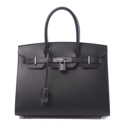 Hermes Madame Calfskin Birkin Sellier 30 Black 1 of 11