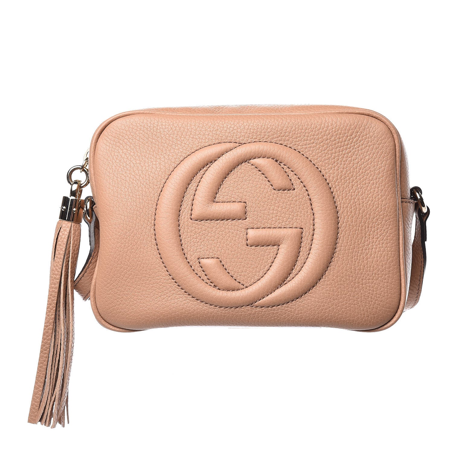 Gucci Pebbled Calfskin Small Soho Disco Bag Camelia 1 of 9