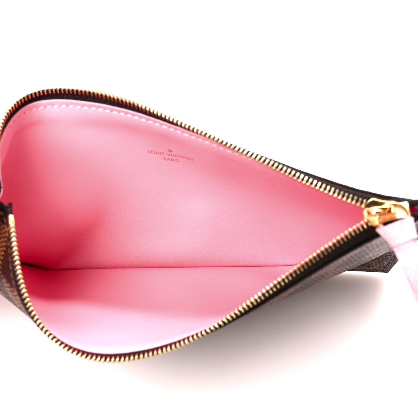 Damier Ebene Studded Pochette Felicie Chain Wallet