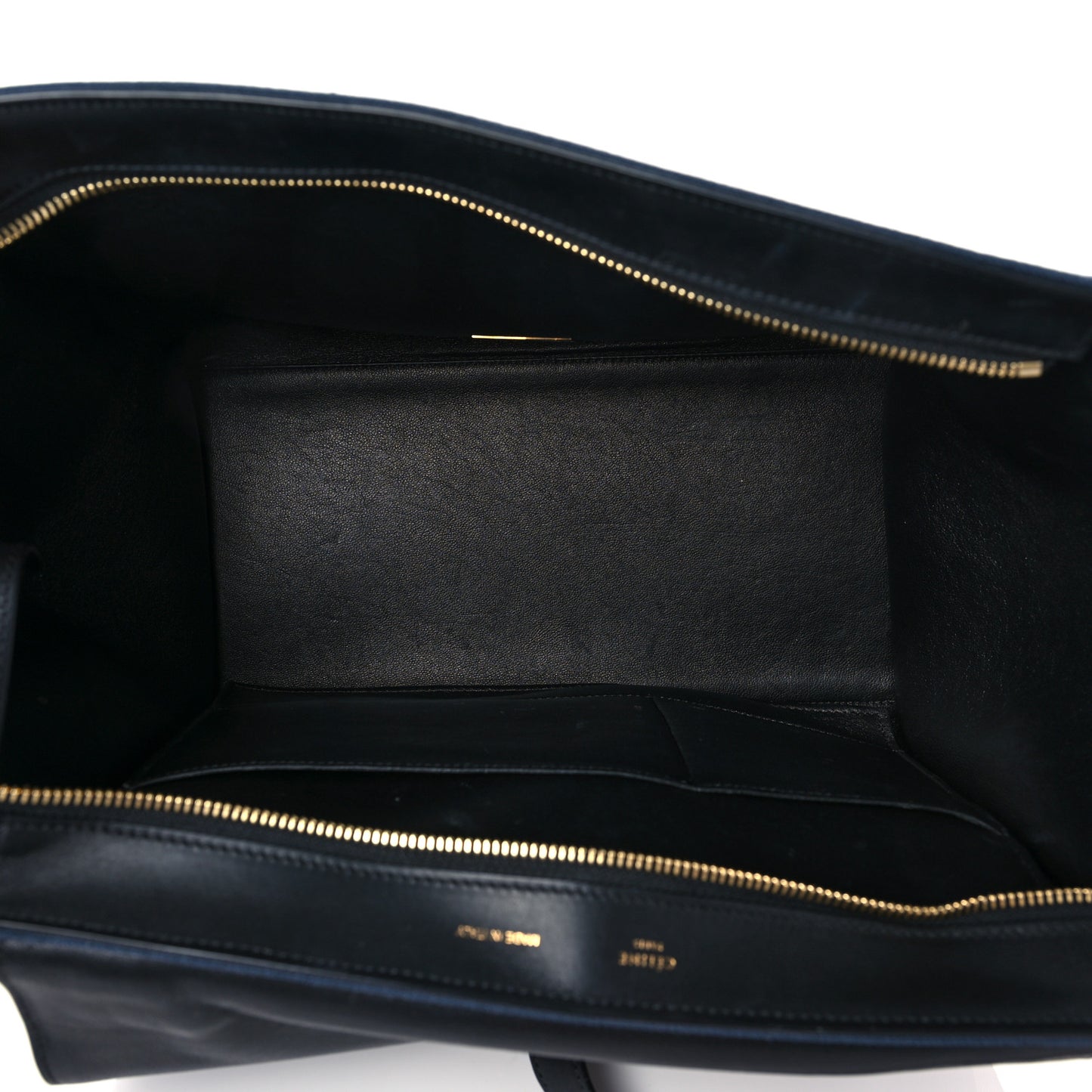 Smooth Calfskin Fabric Medium Tri-Color Trapeze Black Blue Tan