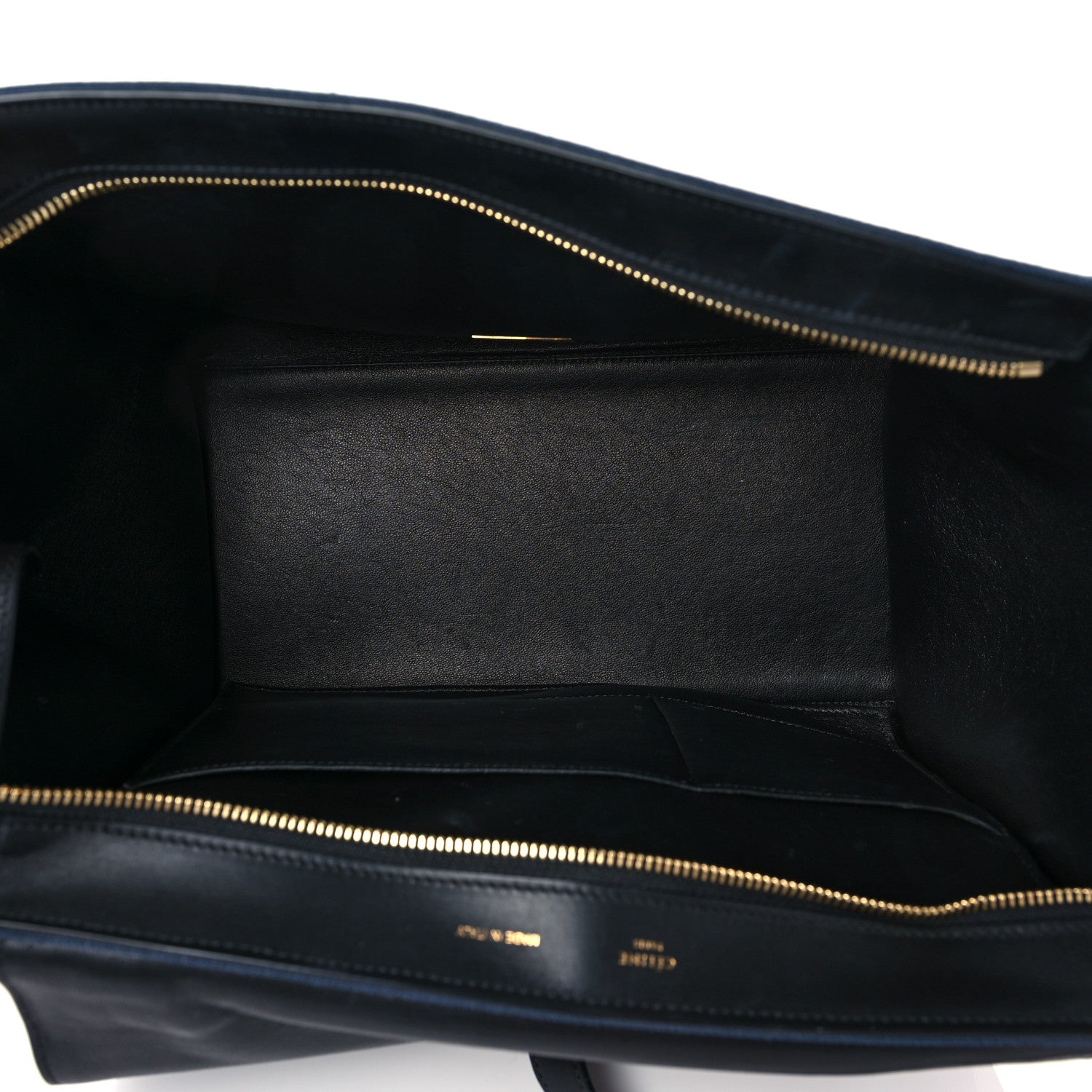 Celine Smooth Calfskin Fabric Medium Tri-Color Trapeze Black Blue Tan 10 of 11