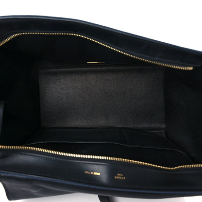 Celine Smooth Calfskin Fabric Medium Tri-Color Trapeze Black Blue Tan 10 of 11