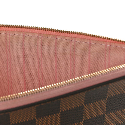 Louis Vuitton Damier Ebene Neverfull MM GM Pochette Rose Ballerine 7 of 10