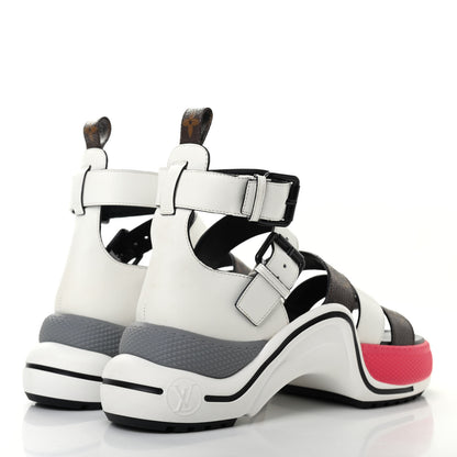 Louis Vuitton Patent Monogram LV Archlight Sandal 38 White 4 of 10