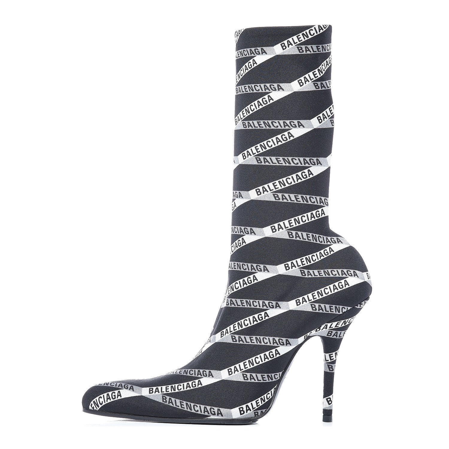 Balenciaga Spandex Losange Monogram 110mm Booties 37.5 Gris Black 1 of 6