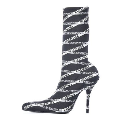 Balenciaga Spandex Losange Monogram 110mm Booties 37.5 Gris Black 1 of 6