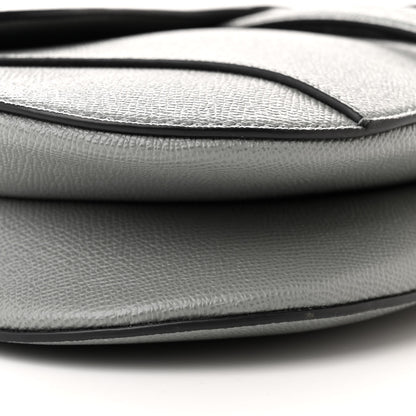 Christian Dior Grained Calfskin Saddle Bag Grey 9 of 10