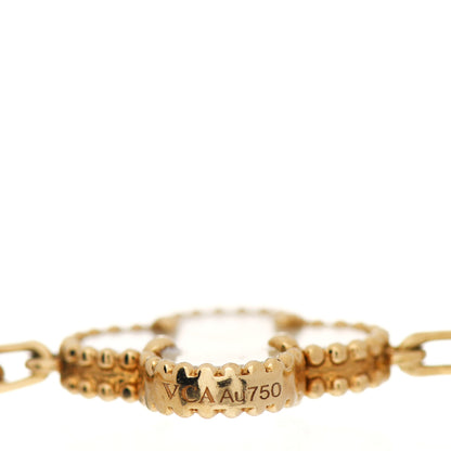 Van Cleef & Arpels 18K Yellow Gold Mother of Pearl 5 Motifs Vintage Alhambra Bracelet 4 of 6