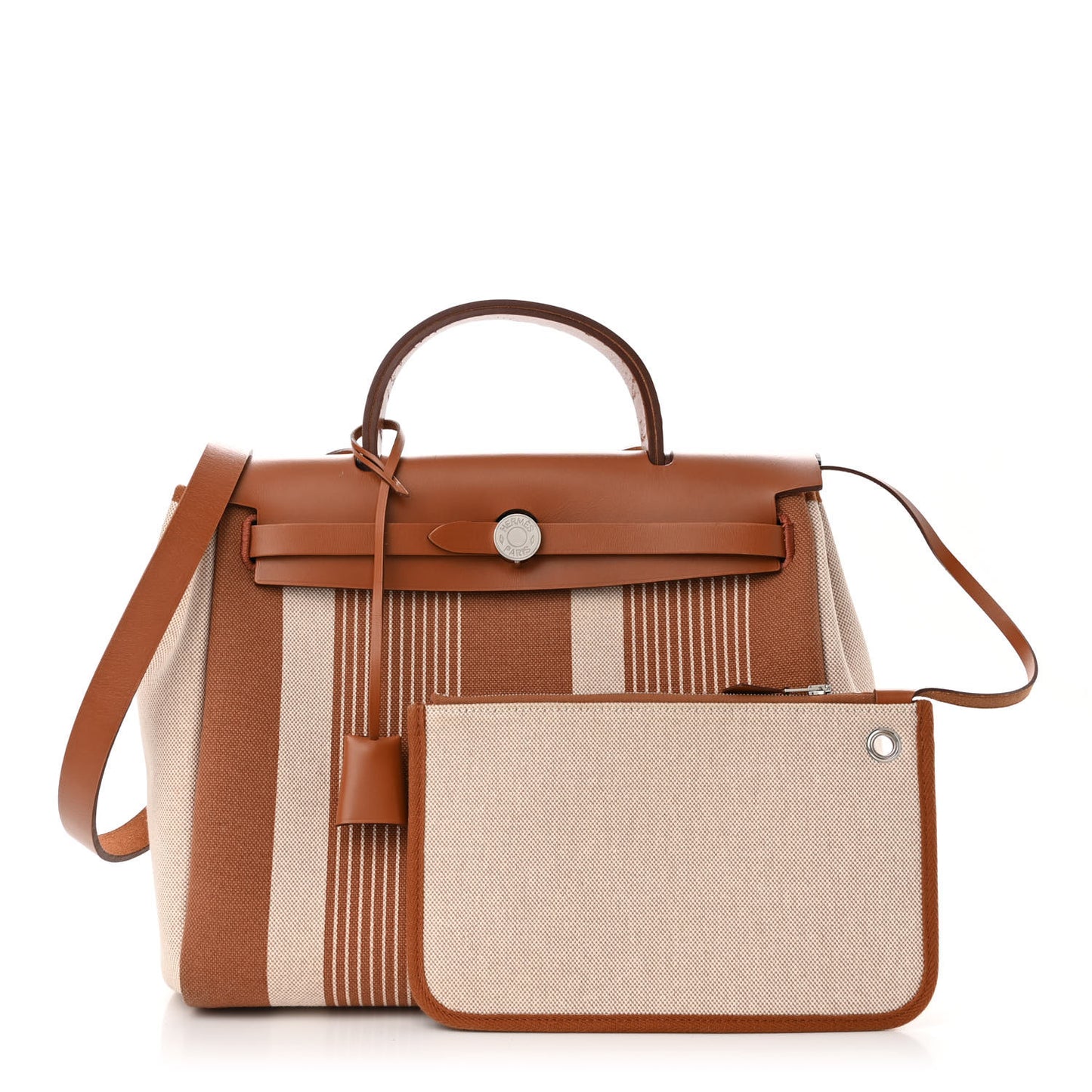 Vache Hunter Toile H Vibration Herbag Zip Retourne 31 PM Fauve Ecru Beige