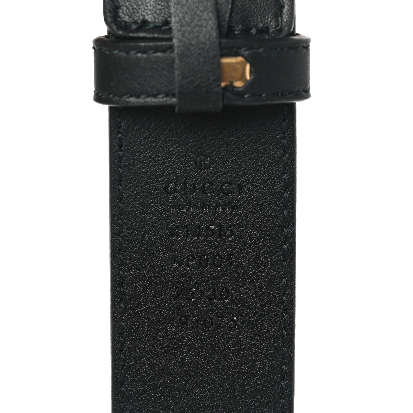 Moon Calfskin Double G 30mm Belt 75 30 Black