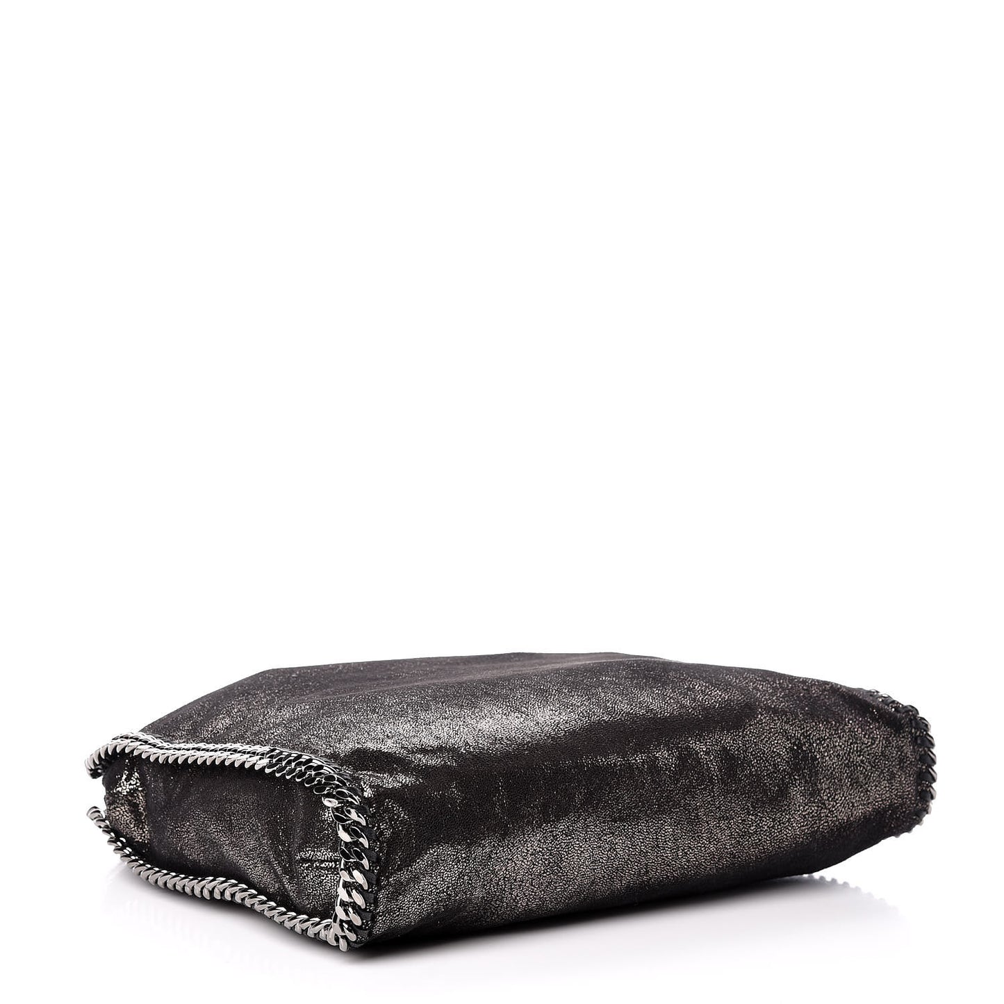 Chamois Shiny Dotted Small Falabella Tote Ruthenium