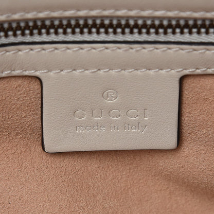Gucci Calfskin Matelasse Sylvie Web Small GG Marmont Top Handle Shoulder Bag White 6 of 10