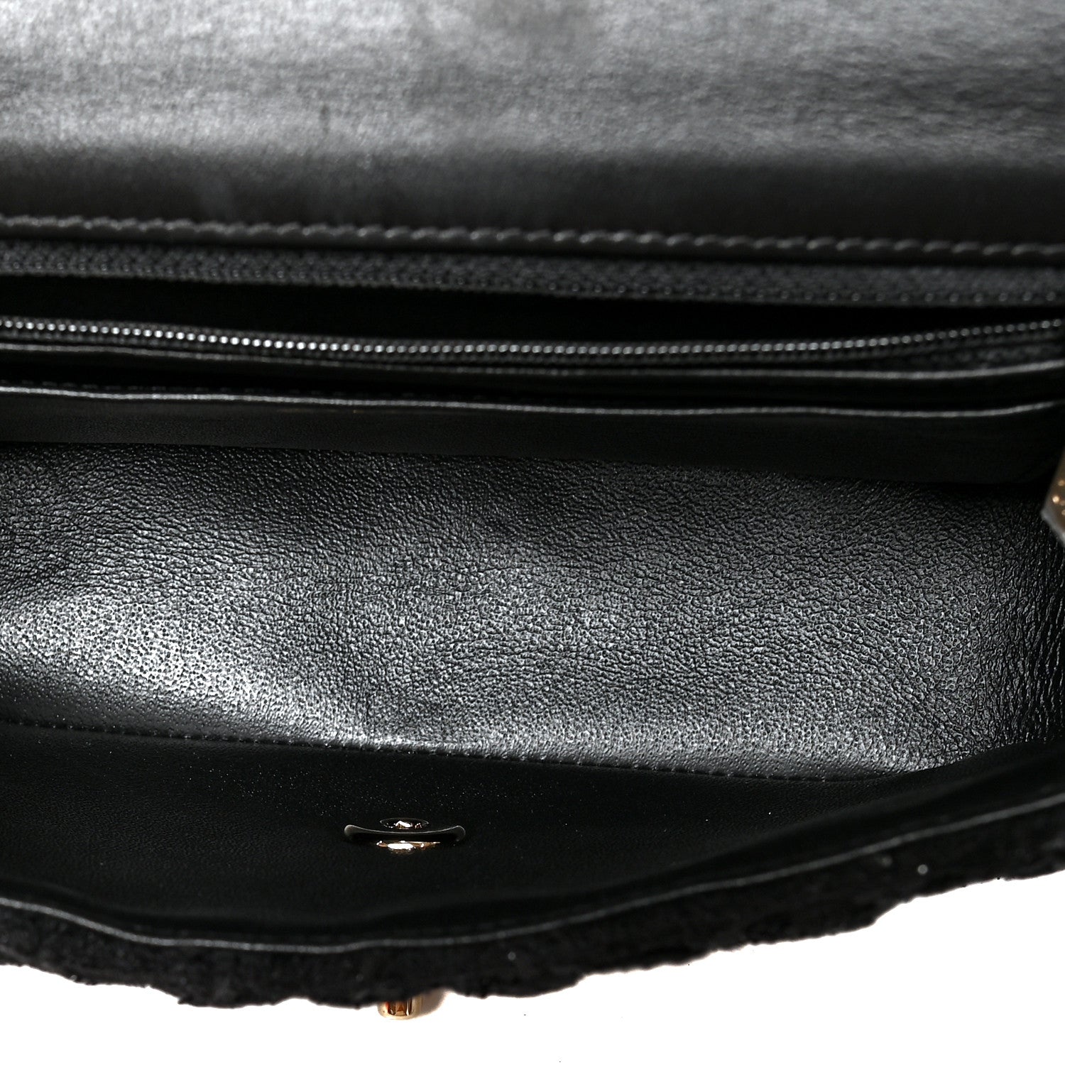 Chanel Tweed Quilted Mini Rectangular Flap Black 5 of 10