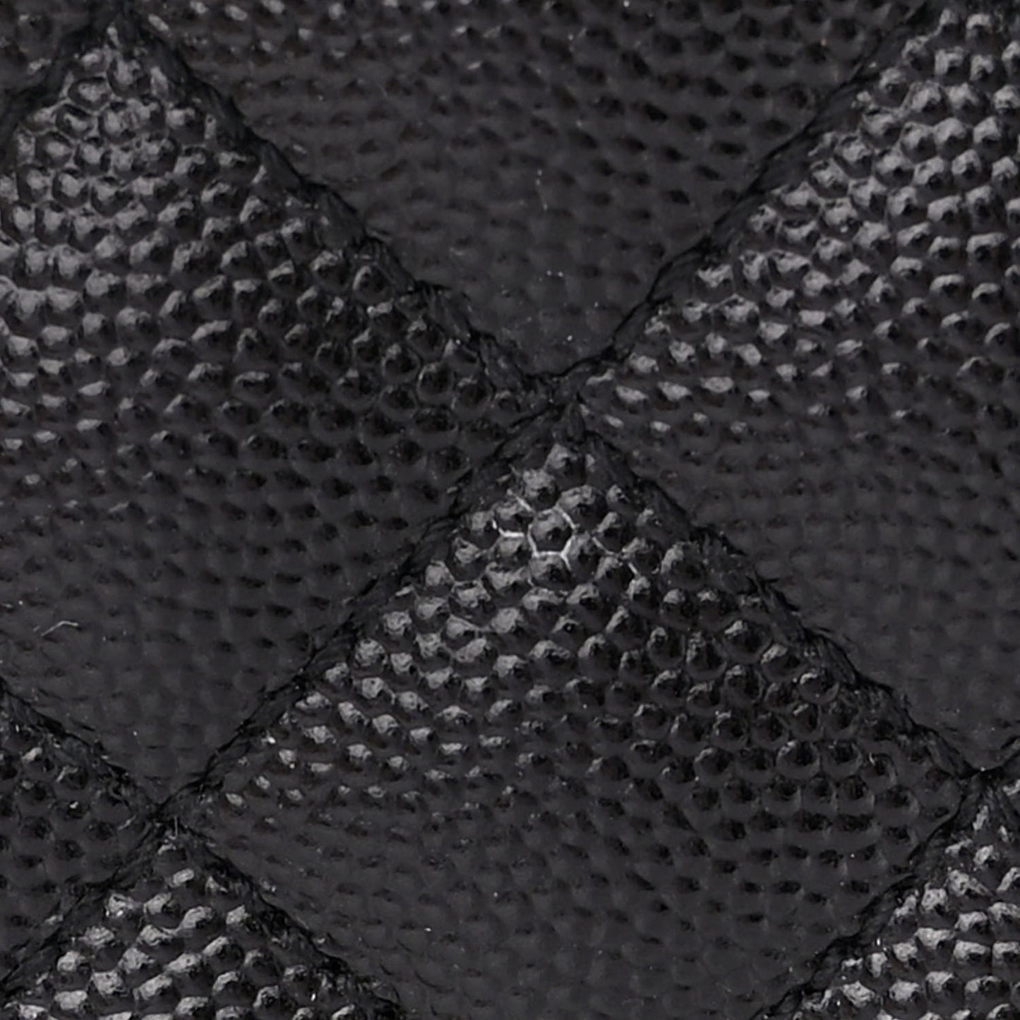 Grain De Poudre Textured Mixed Matelasse Large Triquilt Monogram Satchel Black