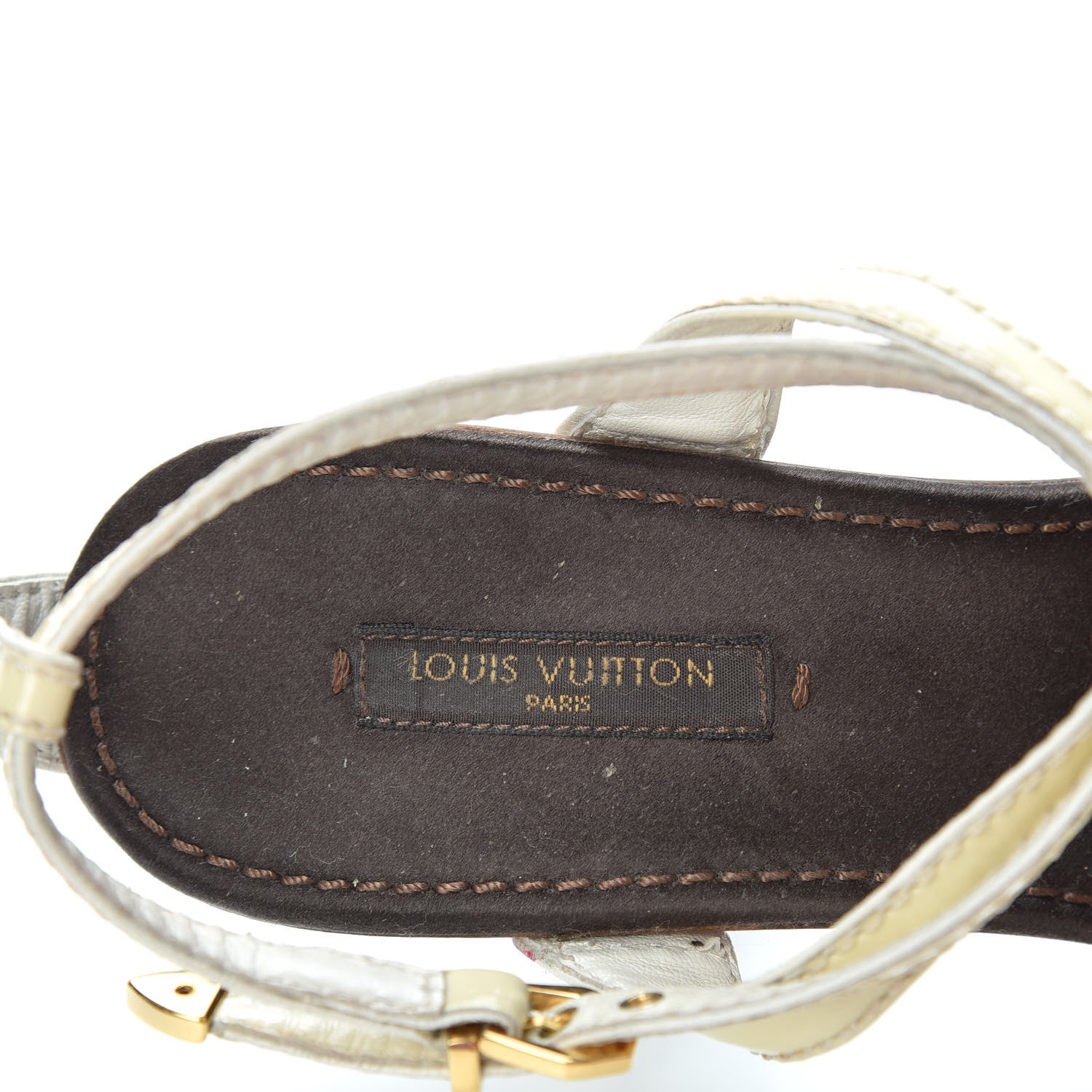 Louis Vuitton Patent Calfskin LV Bow Wooden Sandals 36 White 7 of 8